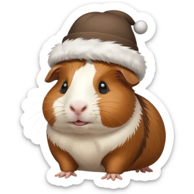 Guinea pig with costume sticker