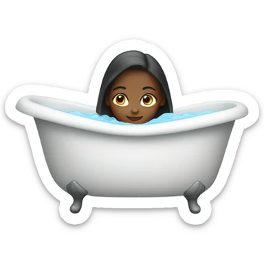 girl in tub sticker