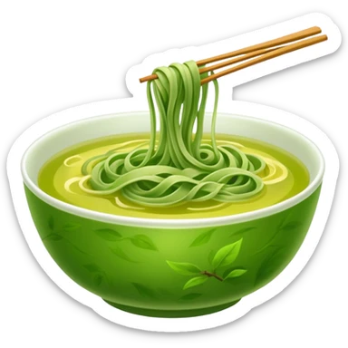 green tea noodle sticker