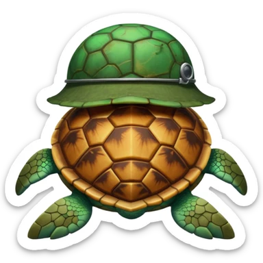 A shitty turtle on an airplane sticker