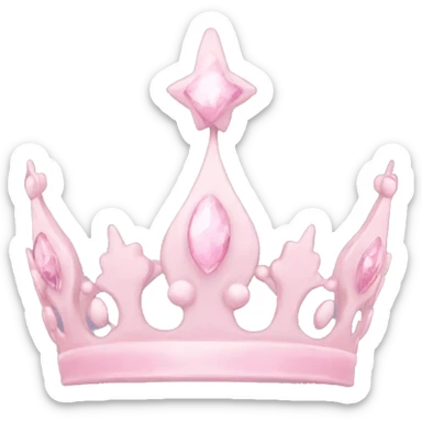 pale pink tiara sticker