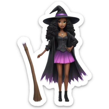 Barbie witch full body pale sticker