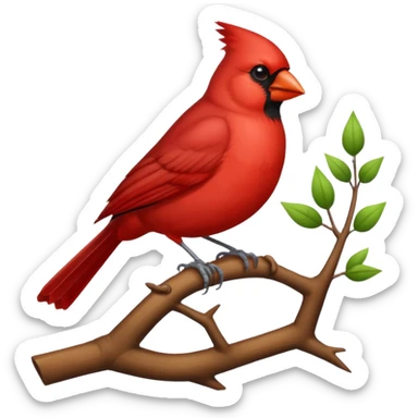 Cardinal bird praying sticker
