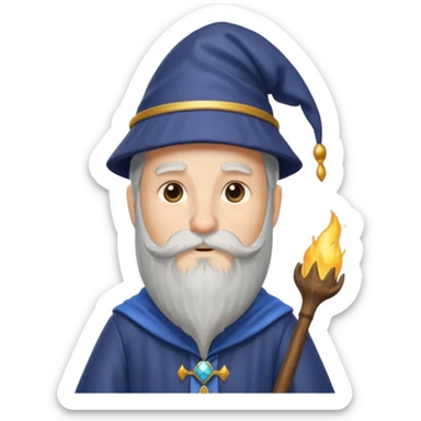 wizard with cook hat sticker