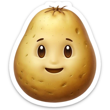 boiled potato simple energy food sticker