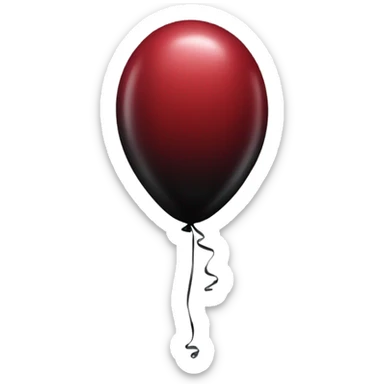 Black and dark red balloons sticker