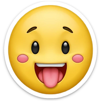 Generate an emoji that is sticking it's tounge out play fully  sticker
