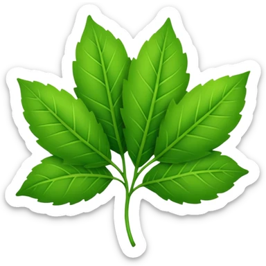 create a green leaves for salaad sticker