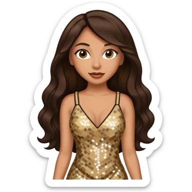 Mya, R&B Singer with long dark brown hair  sticker