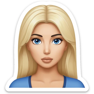 kim kardashian blonde hair blue eyes sticker
