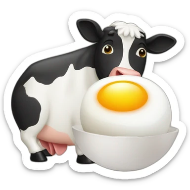 vache et oeuf sticker