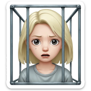 Sally locked in a cage sticker