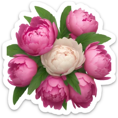 bouquet of peonies vinuos sticker