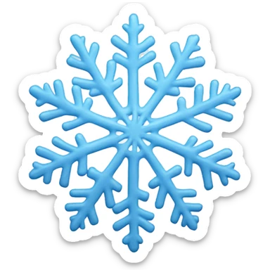 Light blue snow flake sticker