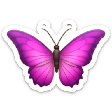 Mariposa en tonos rosas y doradis en vuelo sticker