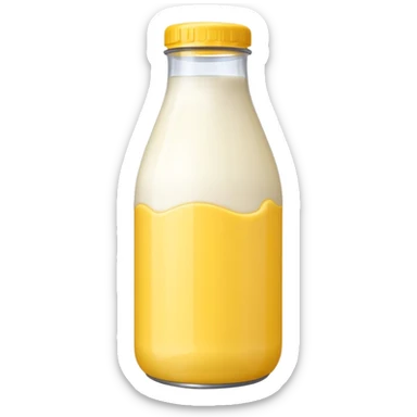 baby Milk bottle yellow sticker