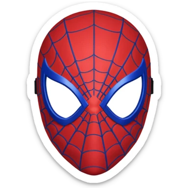 Spider man mask sticker