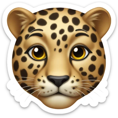Leopard face emoji sticker