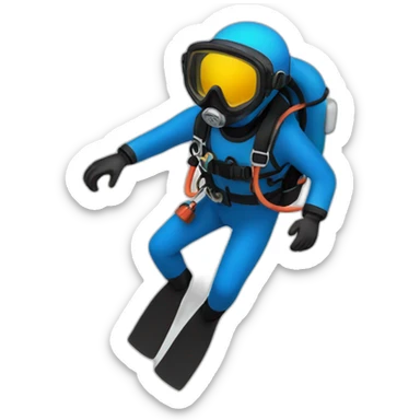 Scuba diver sticker