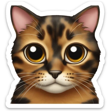 tortoiseshell cat who’s one eyed sticker