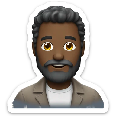 Homme chauve avec une barbe sticker