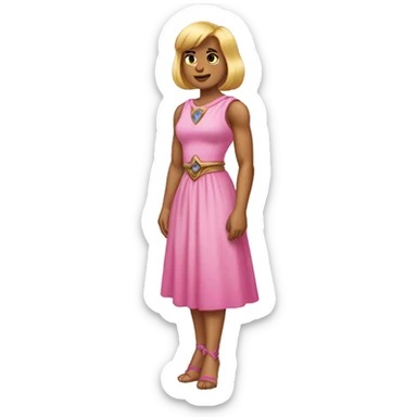 He-Man in a pink dress sticker