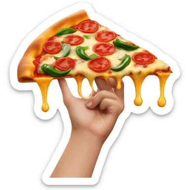 Me eating a slice of pizza  sticker