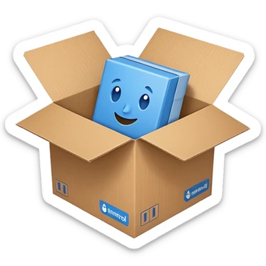 Caja del producto immunocal color azul sticker