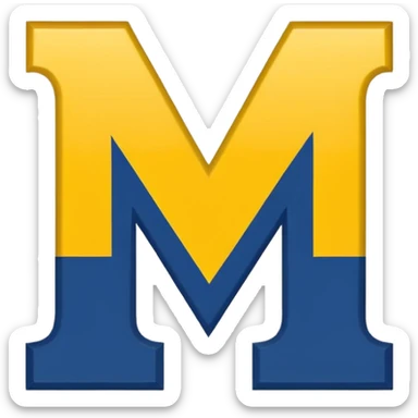 make an emoji of the michigan logo sticker