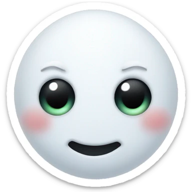 Snowman with eye lashes and lips sticker