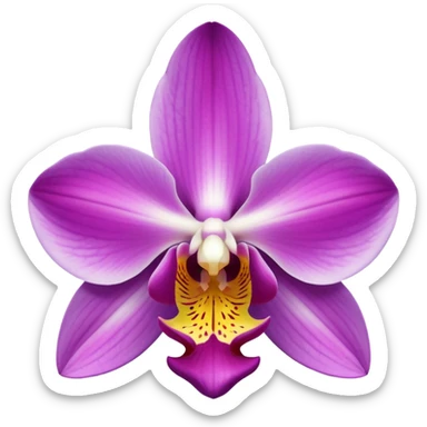 Orchid flower sticker