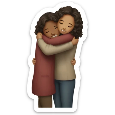 Girl hug girl sticker