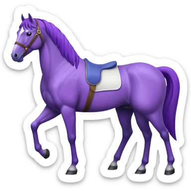 A purple horse sticker