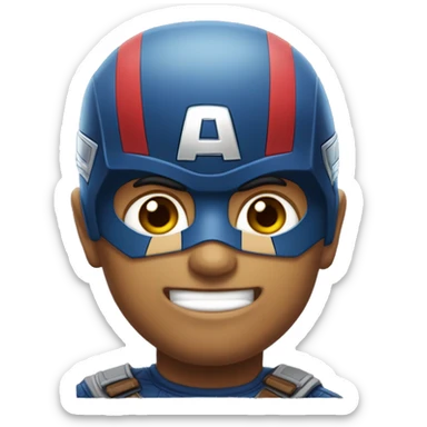 Criar emoji do capitao america fazendo coraçao com as maos sticker