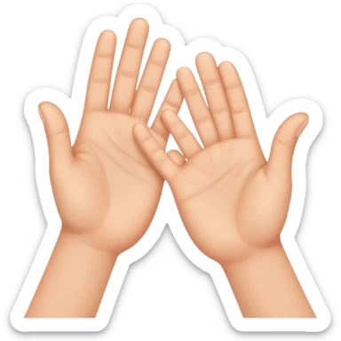 Two hands touching all finger tips sticker