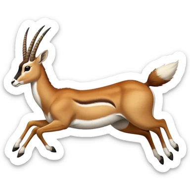 a south african springbok jumping sticker