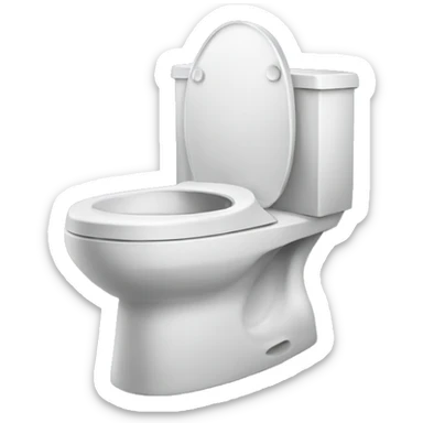 normal toilet but skibidi sticker