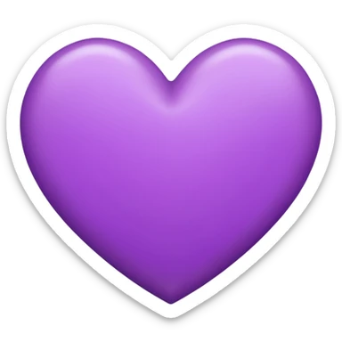 IOS's letter emoji but with a purple heart sticker