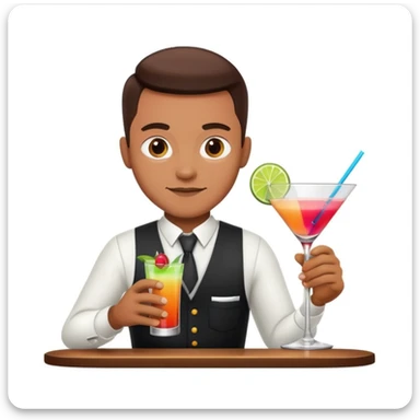 bartender mixing drinks sticker
