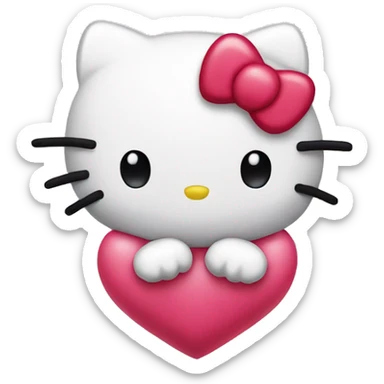 hello kitty heart sticker