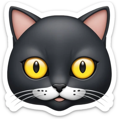 Due gatti, uno bianco e uno nero  sticker