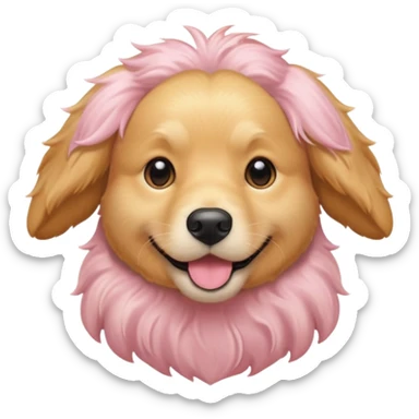 Light pink golden retriever  sticker
