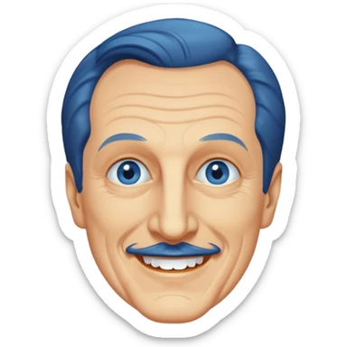 Vincent Price with blue eyes sticker