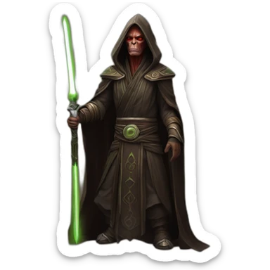 hyperrealist sith jedi in world of warcraft sticker