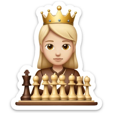 an emoji for myself playing chess sticker