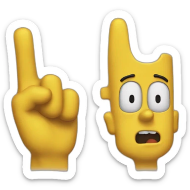 bart simpson doing the Jul sign with his fingers sticker