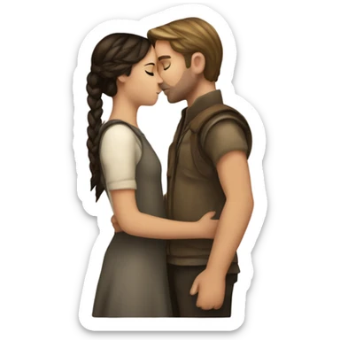 katniss everdeen kissing prim sticker