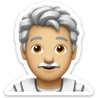 Jente med bart sticker