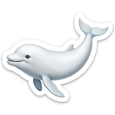 beluga whale sticker