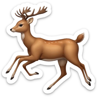 deer running sticker